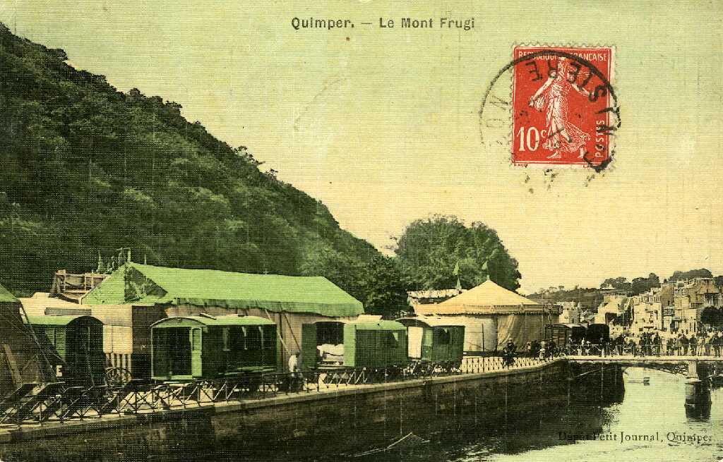 Quimper - CPA 29 QUIMPER CARTE PHOTO SITUEE AU VERSO SOUVENIR DU 14 Juillet A Quimper 1293667762